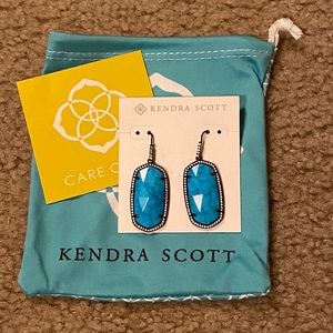 Kendra Scott Gunmetal & Turquoise Ellen Earrings